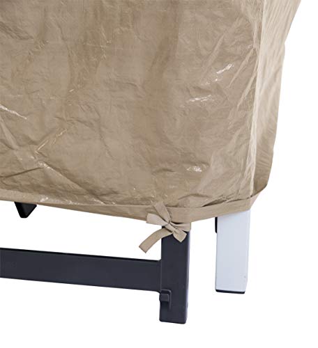 POLYTUF Medium Duty Garden Furniture Cover in Neutral Beige Suitable For a Medium Round Table and Chair Set (Size H: 75 x Large 190 x W 190 cm) 1