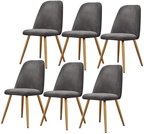 Modern Kitchen Dining Room Chairs Vintage Dining Chairs Set Of 6 Kitchen Counter Chairs Lounge Leisure Living Room Corner Chairs With Metal Legs