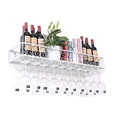 EYLINK Wine Racks,Wall Holder | Hanging Wine Glass Holder Metal | Vintage Wine Bottle Holder | Rustic Wall Mounted Wine Holder Wine Cooler | Wall