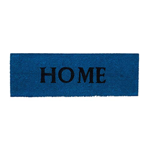 Relaxdays Narrow Coir Doormat HOME Print Anti-Slip Rubber PVC Underside Long Welcome Mat for the Balcony, Patio, Hallway, etc 1.5 x 75 x 50 cm, N