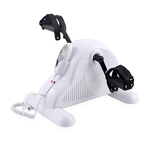 Portable Exercise Bike Pedals, Portable Home Pedal Exerciser Gym Fitness Leg Arm Cardio Training Adjustable Resistance with LCD Display for Women