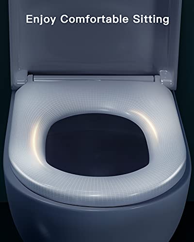Pipishell Toilet Seat, Soft Close Toilet Seats White with Quick Release for Easy Clean (UF)