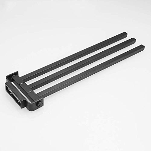 RSOCHS Rotating Towel Rack - Bathroom Rack Activity Towel Bar(Black)