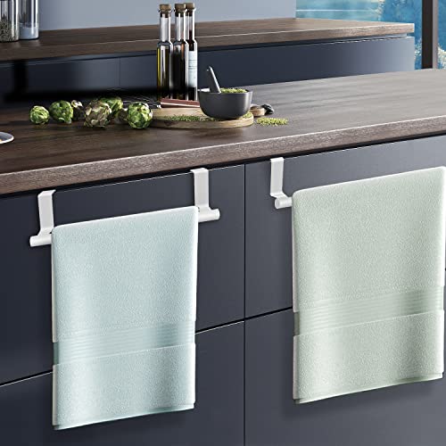 Kitchen Towel Holder, Over Door Towel Bar, Over the Cabinet Towel Rail Over The Door Tea Towel Holder Towel Rack No Drilling, Anti-Slip Scratch-P