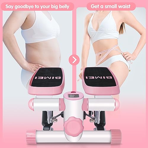 Steppers exercisePortableStair Stepper、Mini Stepper with Resistance Bands Mini Stepper with 330LBS Loading Capacityworkout Hydraulic Stepper Home