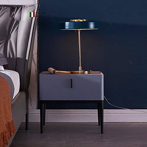 JYDQM Nordic Bedside Table Leather Art Bedroom Bedside Cabinet Minimalist Mini Bedside Cabinet Italian Minimalist Locker