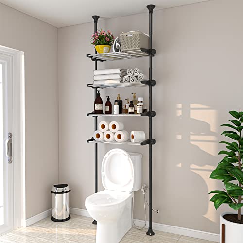 MIYA White Over Toilet Storage Shelves Bathroom Organizer