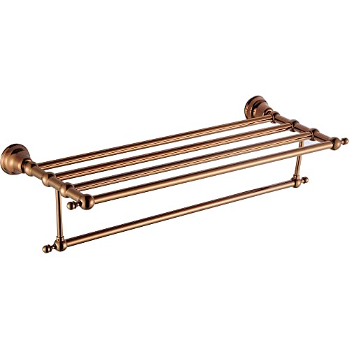 HIGOH Towel Racks,Bathroom Towel Rack Wall Mounted Towel Holder,Simple European and Towel Rack,High-End Retro Bathroom Thickened Towel Holder