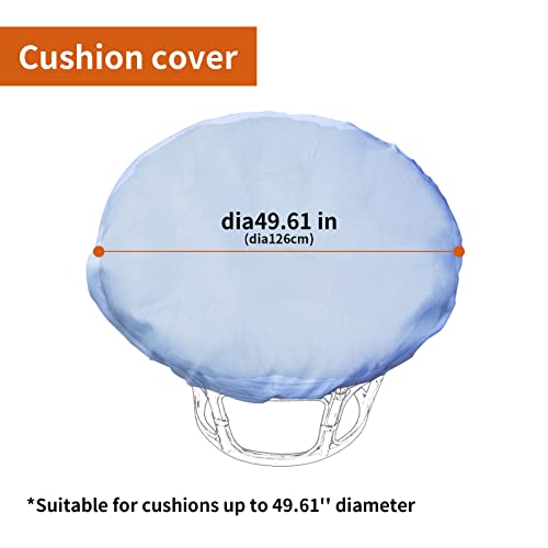 Papasan Cushion Covers Only, Outdoor Cushion Waterproof Slipcover for Papasan Chair Cushion, Easy to Clean Internally Fixed Removable Zippered Pa