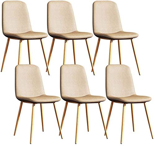 Modern Kitchen Dining Room Chairs Modern Dining Chairs Set Of 6 Kitchen Chair Lounge Barstool With Metal Legs PU Leather Seat And Backrests For L