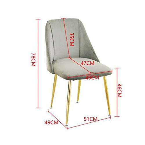 Modern Kitchen Dining Room Chairs Velvet Dining Chair with Metal Legs Velvet Seat And Backrests Kitchen Living Room Lounge Counter Chairs (Color