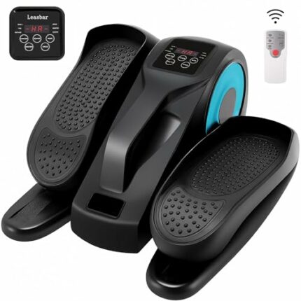 Leasbar Under Desk Elliptical Exercise Machine Mini Exercise Bike Cycle for Home Office Workout Exercise Equipment Pedal Exerciser Adjustable Res