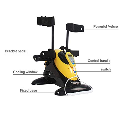 LUNEZY Pedal Exerciser, Arm and Leg Exercise Peddler Machine,Seated Exerciser Stationary Pedal Bike Portable Cycle Bike Gym Fitness Training