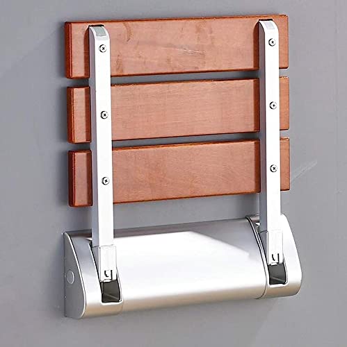 taimowei Folding Seat Shower Wall Stool Anti-Slip Bathroom Handrail, Wall Chair Bath Stool Change Shoe Bench Armrest Solid Wood Bathroom Old Man