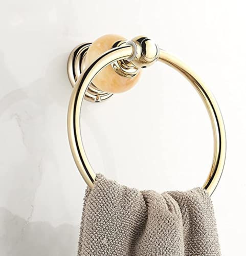 RAKUTE Bathroom Light Luxury Golden Stainless Steel Towel Ring, Towel Hanger Holder, Towel Rack, Towel Rail Bathroom Ring
