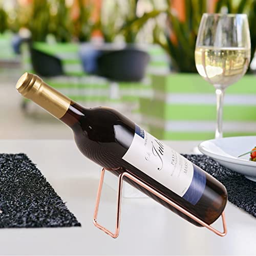 JLNGTHONG 2 Pcs Wine Bottle Holder Creative Metal Red Wine Rack Stainless Steel Single Wine Racks Free Standing Small Wine Rack Tabletop Water Bo