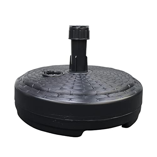Large 40cm Plastic Garden Rattan Parasol Base Umbrella Stand 18 Litres = 18kg