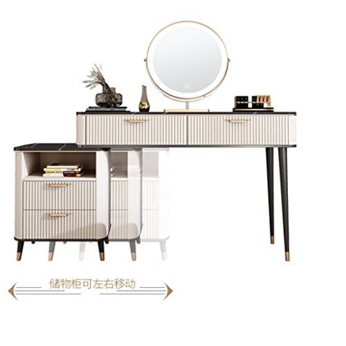 JJZXD Lighting Rock Slate Dresser Storage Cabinet Bedroom Furniture Scandinavian Dresser with Lighting