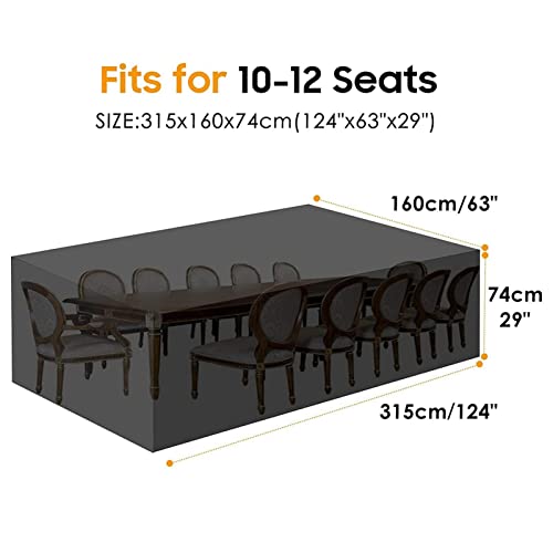 Outdoor Furniture Cover,Waterproof Patio Furniture Covers - Outdoor Garden Sofa Cover Patio Garden Furniture Protection for Most Shapes of Dining