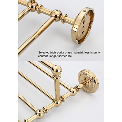 HIGOH Towel Racks,Bathroom Towel Rack Wall Mounted Towel Holder,All-Copper Bath Towel Rack,Bathroom European Towel Holder,Bathroom Rack Bathroom