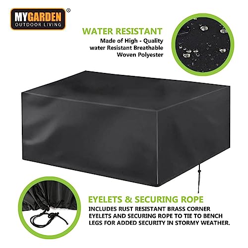 Guilty Gadgets Large Waterproof Garden Patio Outdoor Rattan Table Chair Furniture Cover Polyester Sheet - 170x94x70cm