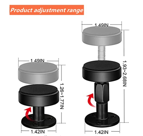 2 pieces of black adjustable threaded bed frame anti-shake tool, headboard anti-shake fixer to prevent loosening, protect the wall from impact, e
