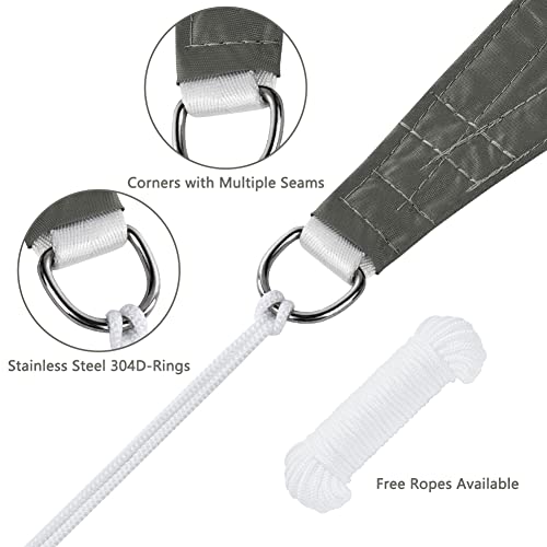 OFFCUP Sun Shade Sail, 2m x 3m Rectangle Awning Canopy, 160gsm Waterproof Shade Sail Garden Sun Sail Patio Canopy 95% UV Block with Free Rope, fo