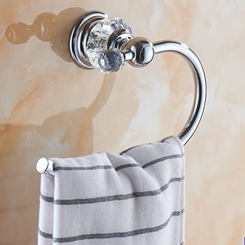 HIGOH Towel Racks, Bath Towel Holder,Bathroom Hand Towel,Bathroom European-Style Crystal Towel,Rose Towel Rack,Bathroom Storage Hardware Towel Ha