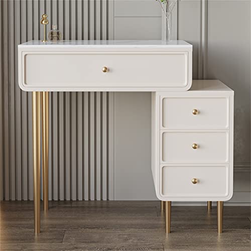 DINGZZ Pine Slate Dressing Table Solid Wood Vanity Bedroom Light Combination Storage Cabinet