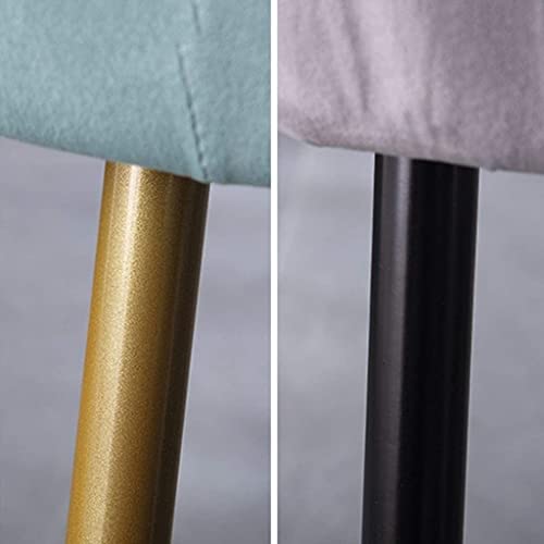 Modern Kitchen Dining Room Chairs Home Kitchen Dining Chair Set Of 2 Living Room Armchair with Metal Legs Velvet Seat and Backrests (Color : Grey