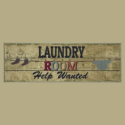 Ottomanson Laundry Collection Checkered Border Rubberback Mat, 67 cm x 90 cm, Black