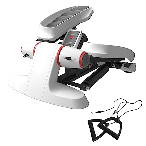 GMWD Mini Stepper, 300LBS Stair Stepper with Resistance Band, Steppers for Exercise with LCD Monitor