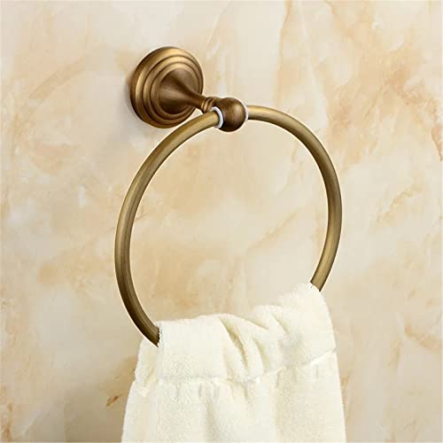 FOUNCY Vintage Towel Ring Towel Ring Solid Brass Copper Antique Bronze Bathroom Accessories Products Towel Rack Towel Bar Bathroom Accessories