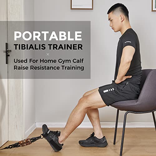 POWER BRIDGE Portable Tibialis Trainer Calf Raise Machine, Upgrade Tibia Dorsi Calf Machine with Resistance Bands, Professional Tibiali Anterior