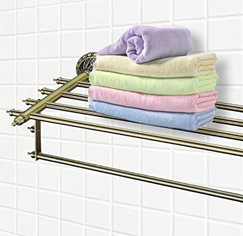 SMLJLQ Antique bathroom rack kit, towel rack rack, toilet paper towel rack, toilet brush