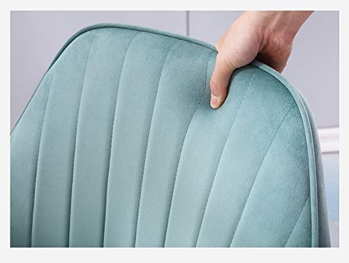 Modern Kitchen Dining Room Chairs Living Room Kitchen Velvet Dining Chairs With Arms Rest Back Support Golden Metal Legs (Color : Dark grey)