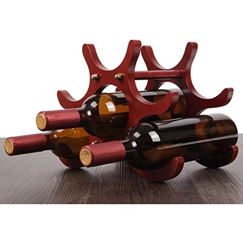 LIUZH Creative European Solid Wood Wine Rack, Decorative Wine Bottle Rack, Home Living Room Furnishings Wine Rack
