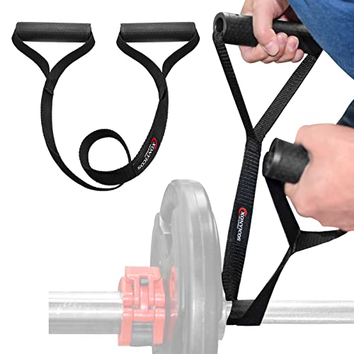 XonyiCos Gym Portable T Bar Row Straps Handle for Olympic Bars Barbell Grips Landmine Attachments Home Gym Equipment for Build Arm Shoulder Back