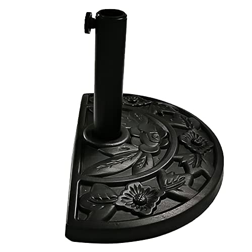 Ram® 10kg Resin Half Round Parasol Base Umbrella Stand Garden Outdoor Adjustable Parasol Base
