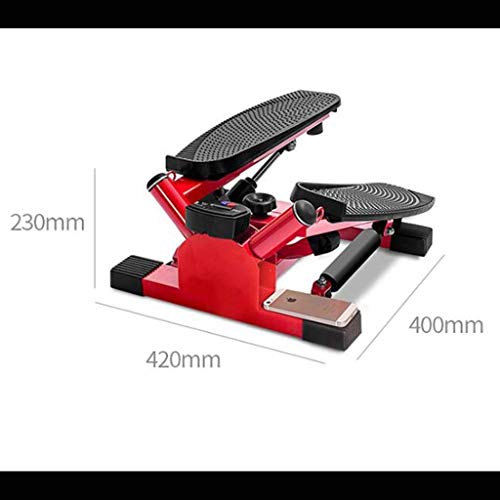 TWDYC Fitness Adjustable Mini Stair Stepper Exercise Equipment Step Machine with Twisting Action Red 42 * 40 * 23cm