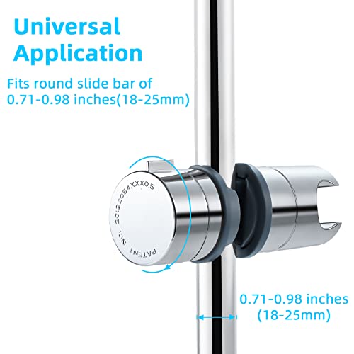 Shower Head Holders, BBLIKE Hand Shower Bracket Replacement 18-25MM Adjustable Replacement Shower Holder Chrome Plated Shower Bracket