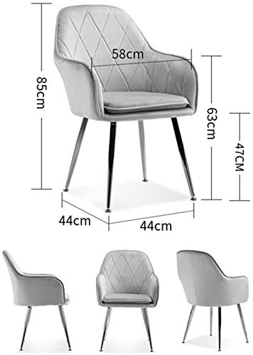 Modern Kitchen Dining Room Chairs Kitchen Dining Chairs Living Room Armchair with Metal Legs Velvet Seat And Backrests Kitchen Living Room Lounge
