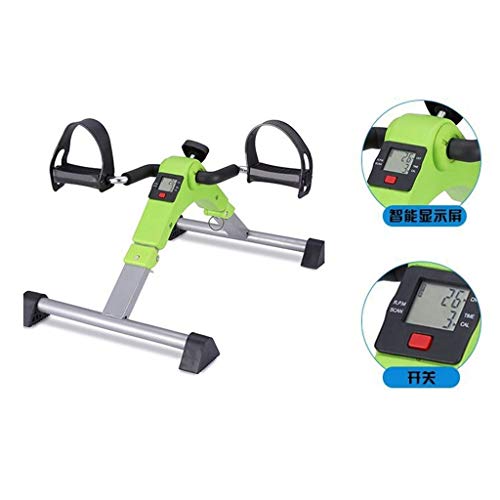 N/A Fitness Pedal Portable Folding Stationary Under Desk Indoor Exercise Bike for Arms Legs Physical Therapy with Calorie Counter 53.5 * 37 * 39.