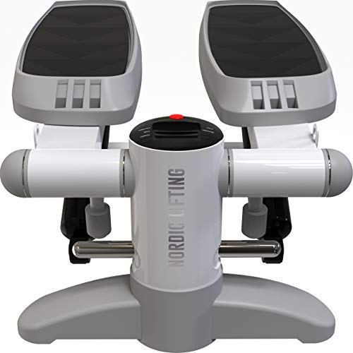 Nordic Lifting Mini Stepper & Stair Climber Machine - w/Resistance Bands Set - Built in Monitor