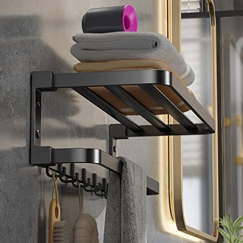 HIGOH Towel Racks, Bathroom Towel Rack Wall Mounted Towel Holder,Bathroom Towel Rack,Wall-Mounted Toilet Towel Storage Rack Bathroom