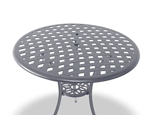 Homeology OSHOWA Garden & Patio Grey Cast Aluminium Bistro Table