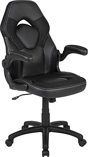 Flash Furniture X10 Gaming Chair, Ergonomic Office Chair for PC and Gaming Setups, Adjustable Gamer Chair with Back Support, LeatherSoft, Black G