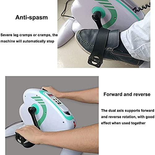 LUNEZY Electric Pedal Exerciser, Adjustable Portable Electric Mini Exercise Bike, for Arm and Leg Rehab Work-Out, with Remote Control (Electric P