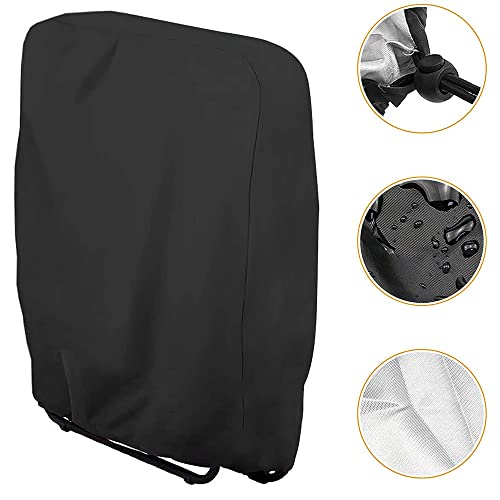 Tiardey Black Chair Cover,Outdoor Folding Chair Cover Waterproof Dustproof and UV Resistant,7.9/13x28x43inch