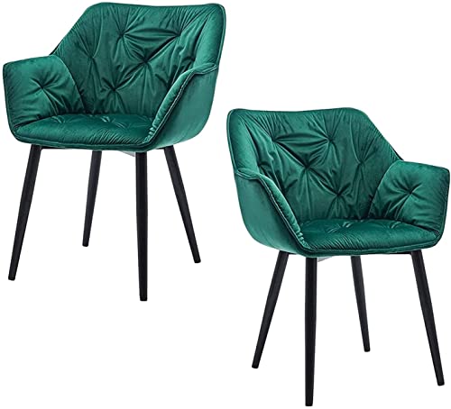 Kitchen Dining Room Furniture Chairs Dining Chair Set Of 2 Modern Velvet Living Room Bedroom Kitchen Armchair Metal Legs Lounge Chair Home Chair